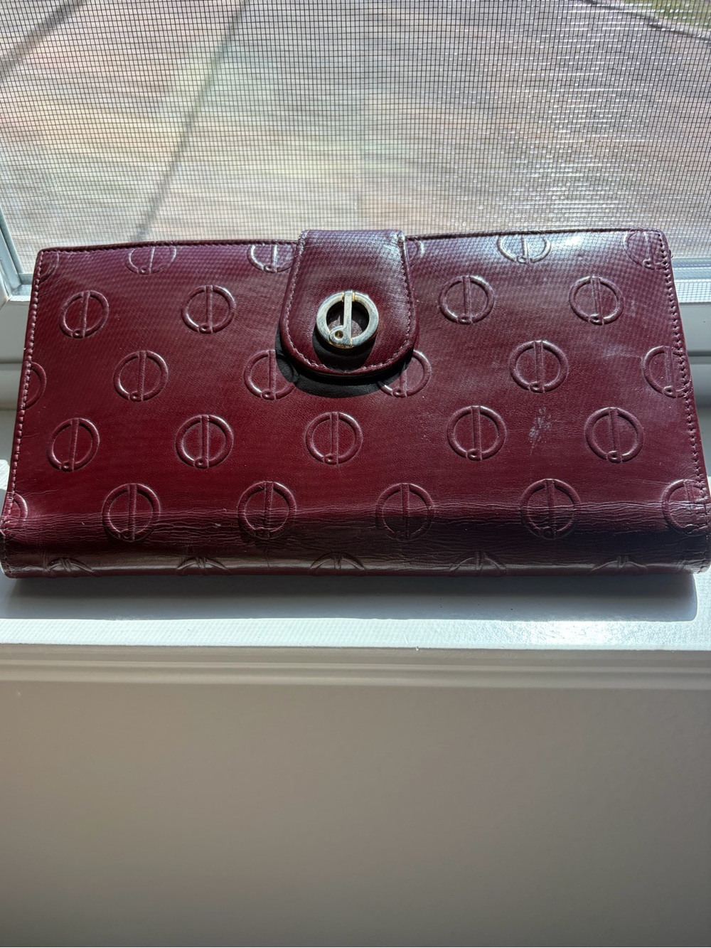 Vintage Rare Alfred Dunhill England West Germany Oxblood Leather Clutch Wallet✨✨